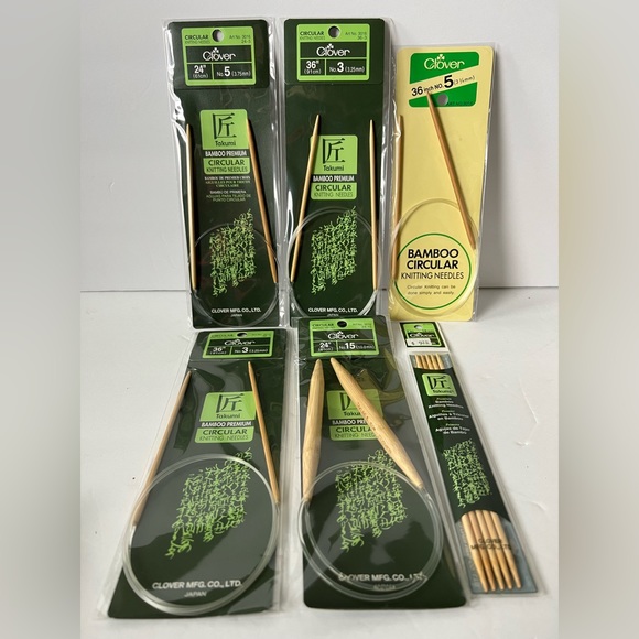 Takumi Office Takumi Clover Bamboo Knitting Needles 6 Packs Newvarious Sizes Poshmark